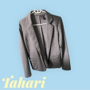 Tahari Gray Notch-Lapel Women's Blazer